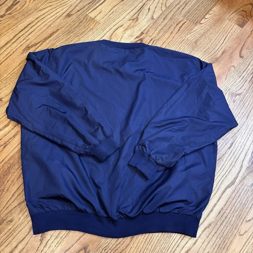 Vintage Polo Golf Ralph Lauren Pullover Jacket Navy Blue Mesh Lined XL‎
